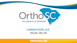 Dr. Mills – Lumbar Fusion, ALIF